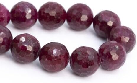 9mm Red Ruby Grade AA Micro Faceted Round Gemstone Loose Beads Half Strand Fast Free Supply