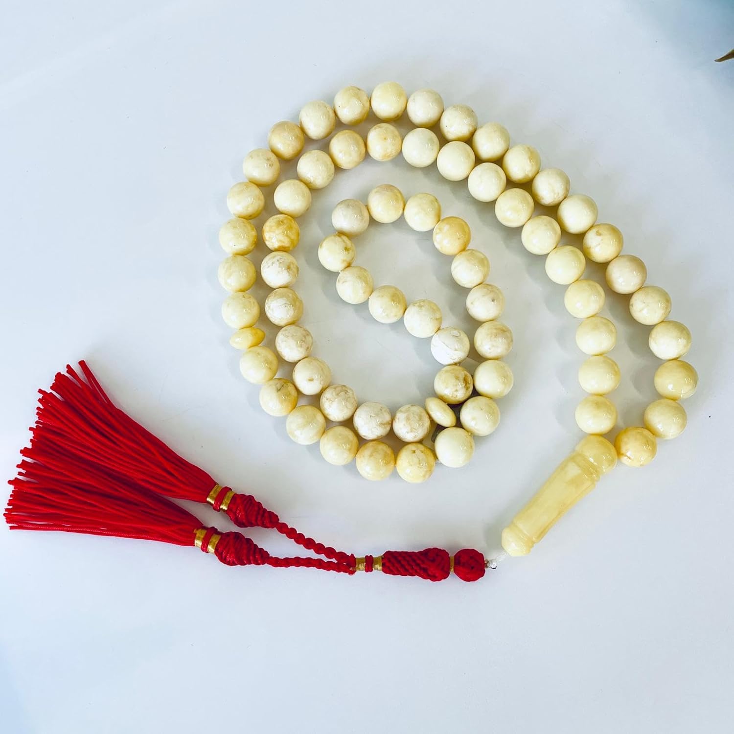 Natural White Amber Beads, Islamic Prayer, Tasbih, Prayer Beads
