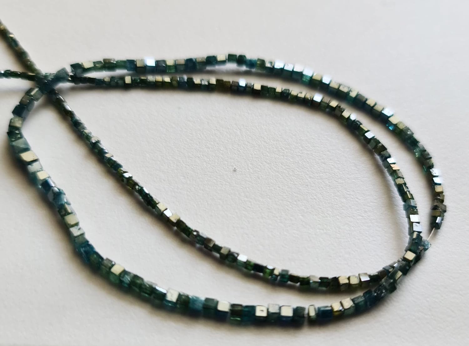 Blue Rough Diamond Box Beads, 1.80-2.5 mm Sparkling Faceted Blue Diamond Cubes Box Beads For Jewelry (4 IN to 16 IN) - APKJ8