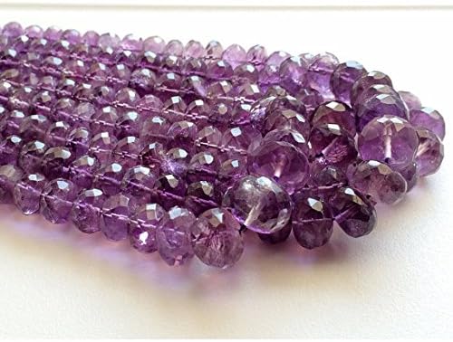 1 strand natural african amethyst gemstone beads, purple gems, 7.5mm to13.5mm beads, 39 pieces, 9 inch
