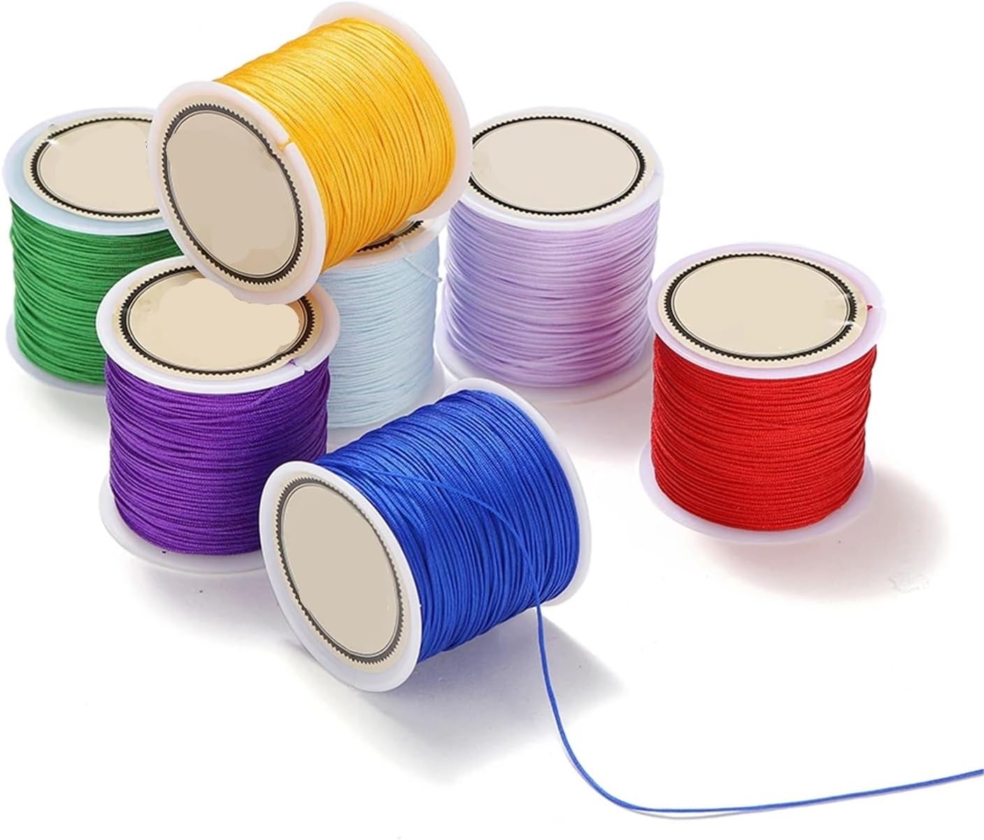 Nylon String 100pcs *100M 0.8mm Nylon Thread Cord Chinese Knot Bracelet Braided String for Tassel Beading Jewelry Making(Gray)