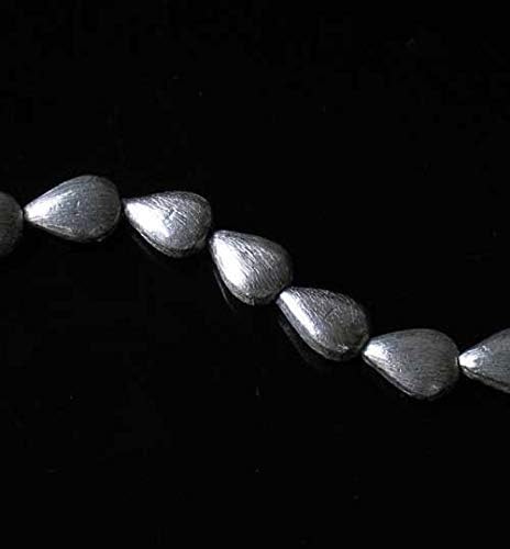 Designer 12 Brushed Silver Triangle Bead (24 Grams) 8 inch Strand 107236 for Jewelry Making