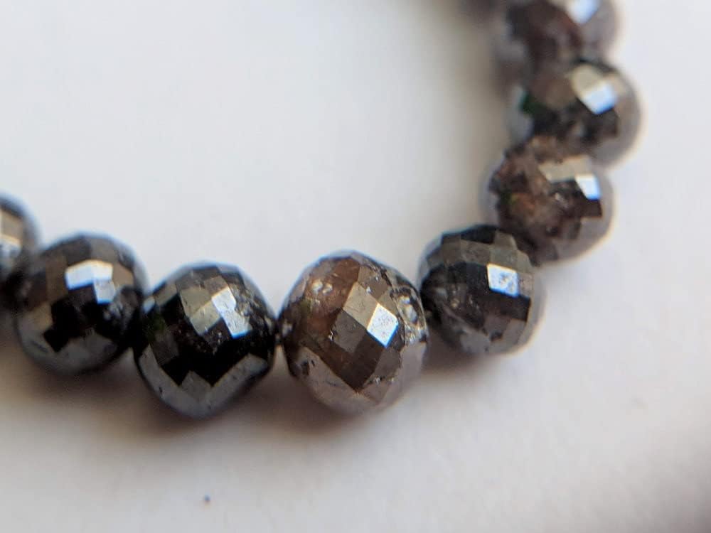 3.8-4.5mm Brown Faceted Diamond Balls, Sparkling Brown Faceted Diamond Beads, Brown Diamond For Necklace (2Pcs To 10Pcs Options) - PPD315, 3.8-4.5 MM