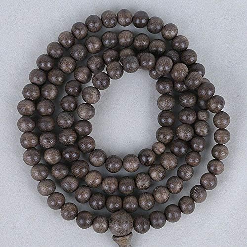 GLW Genuine Natural Wild Nha Trang Agarwood 8mm 108 Buddhism MALA Prayer Beads #652