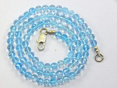 Natural Lonn Blue Topaz Round Beads Full Strand 19.5 Inch Long 5 mm Round Balls Beads Faceted Beads Code-HIGH-47510