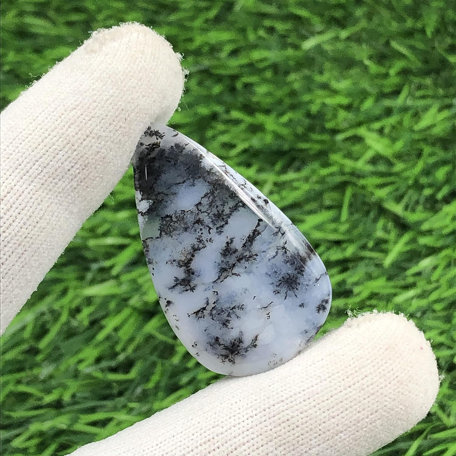 Natural DENDRITIC OPAL Gemstone Loose Cabochon Lot For Jewelry Making, Loose Gemstone For Ring, Earring & Pendant Necklace, Jewelry Making Cabochons, Healing Gemstones