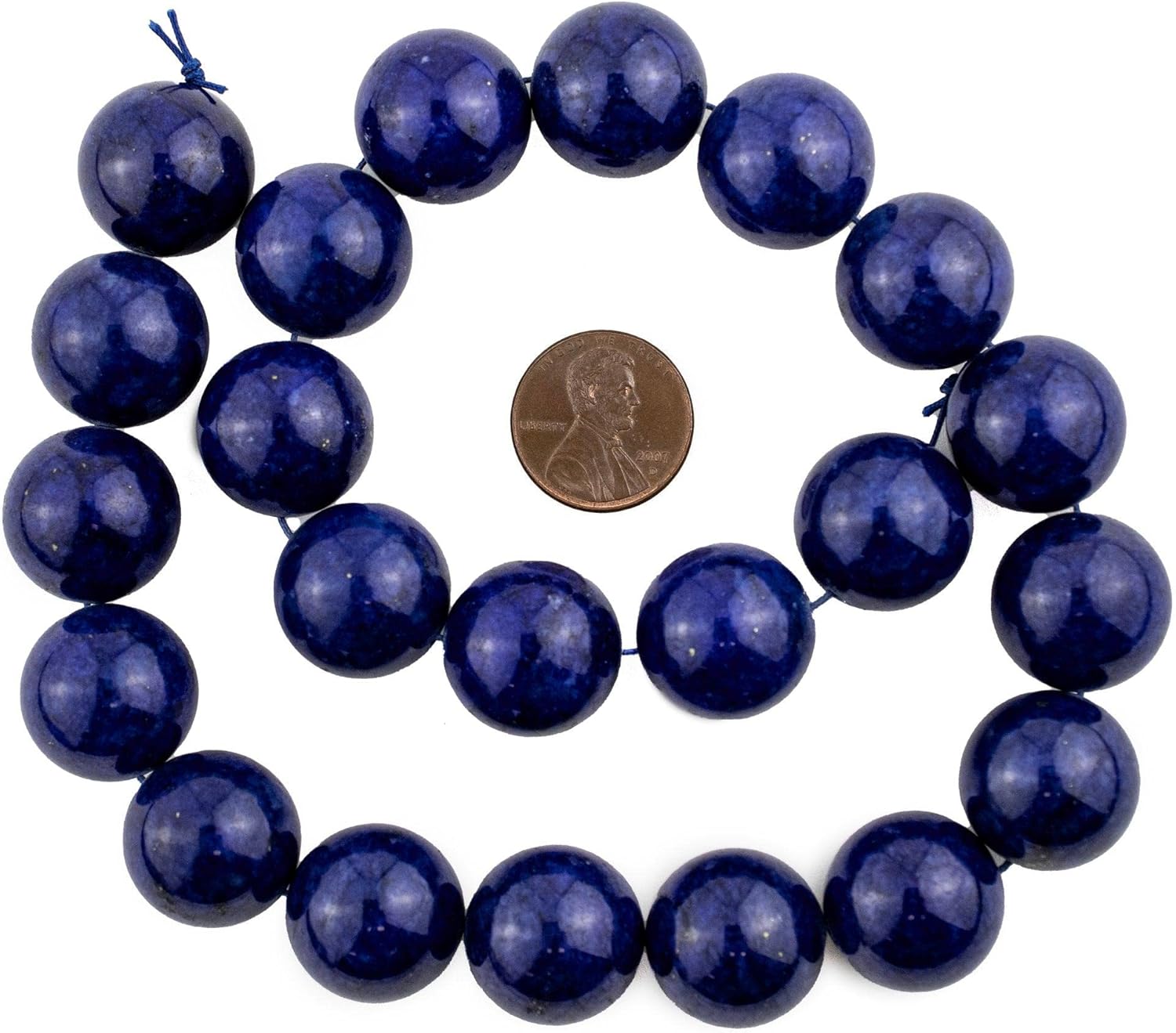 The Bead Chest Round Lapis Lazuli Beads (18mm)