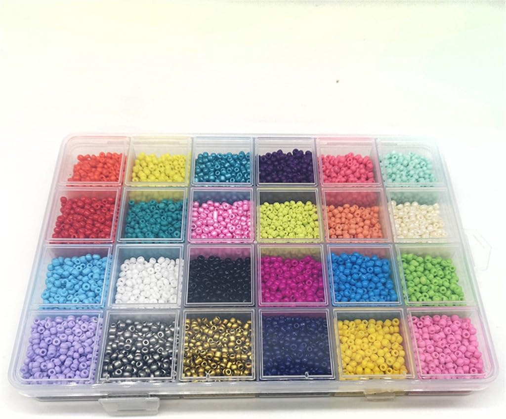 Painted Glass Colored Rice Beads DIY Handmade Necklace Bracelet Beaded Letter Bead Material Set