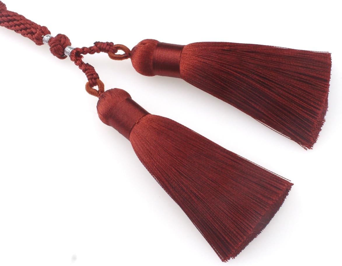 Muslims Islamic Dhikr 33 Tasbeeh Tasbih Prayer Beads, Brown Jade Stone Beads with Tassel