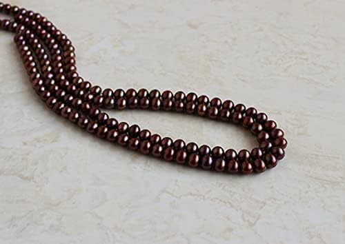 Freshwater Pearl Copper Bronze Roundish Oval 6 to 6.5mm 68 Beads Full Strand