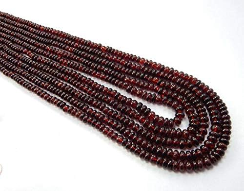 garnet beads, 4.5-6 mm rondelles garnet rondelles red gemstone beads, 5 strand