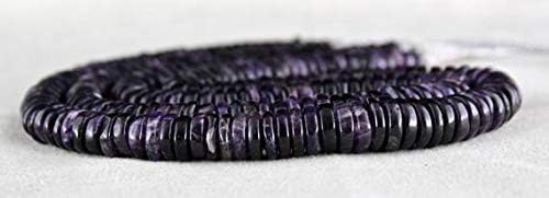 2 Line Natural Dark Amethyst Button Shape Beads Necklace 15 INCHES 13 MM to 8 MM Code-HIGH-46212