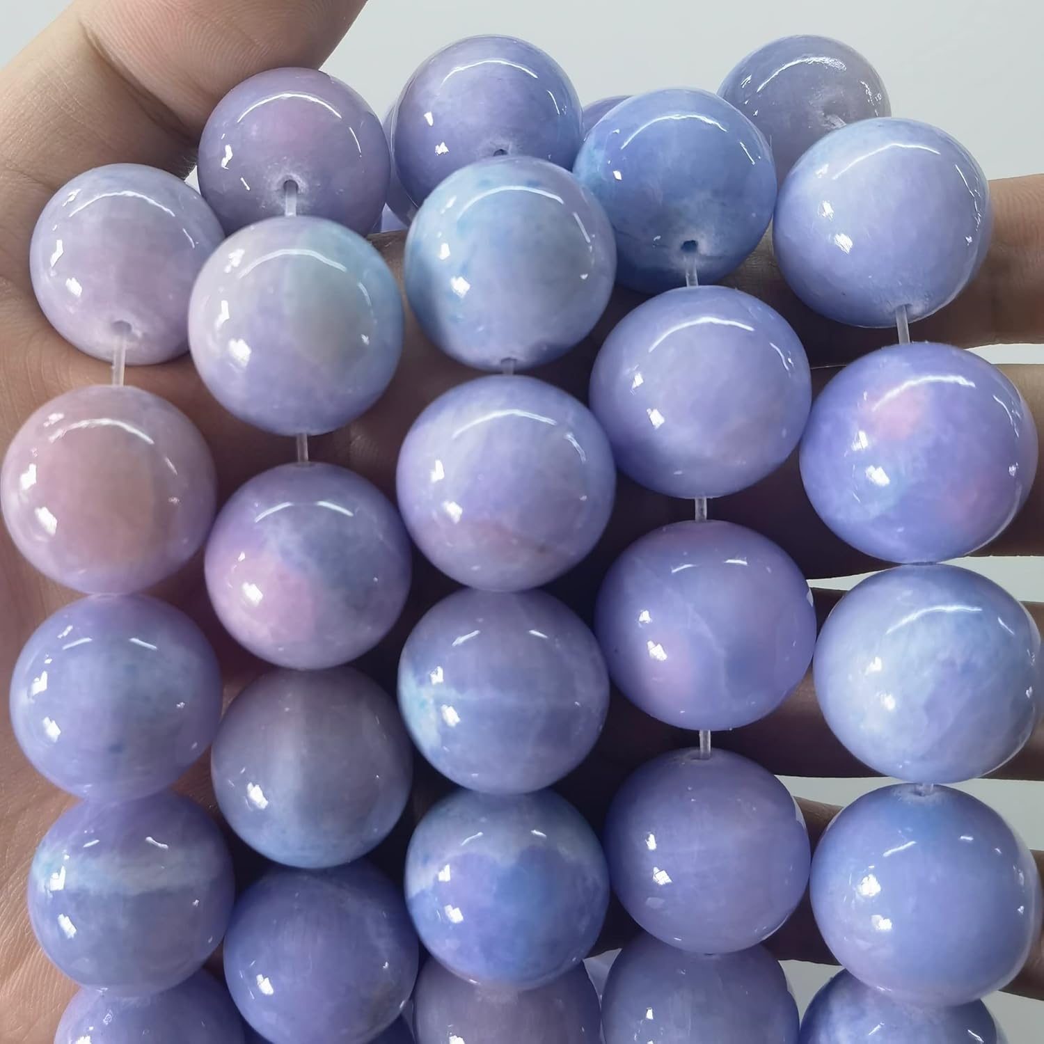 Bodhi Purple Jadeite Loose Beads Purple Chalcedony Crystal Beads Handmade DIY Word Beads Bracelet String Trendy Jewelry Materials (Color: A, Size: 6mm) (A 8mm)