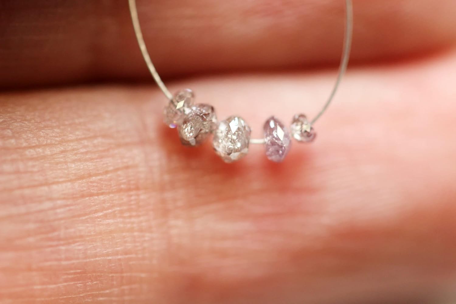 1.8-2.6mm Pink Diamond Beads 0.6 Cts Rare Pink Diamond Faceted Rondelle Bead, Loose Diamonds 5 Pcs Pink Diamond Beads for Jewelry - PPKK25, 1.8-2.6 MM Approx.