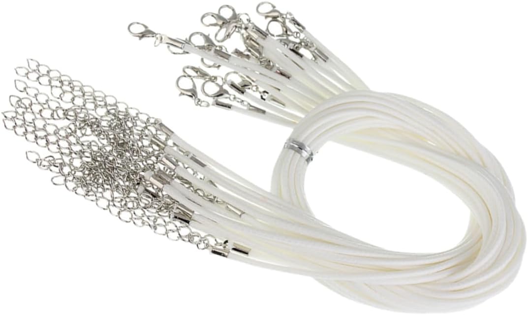 200 pcs Leather Necklace Cord Jewelry Cord Bracelet Clasps and Closures Hanging Rope Leather Bracelet kit Jewelry Making Beading Wire Black Necklace DIY Pendants Thread Accessories (Coffeex2pcs 0.15