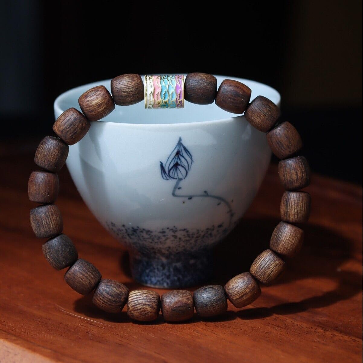 Agarwood 8mm Pursat Qi Nan Agarwood Skewers Submerged Grade Buddha Beads Rosary Beads