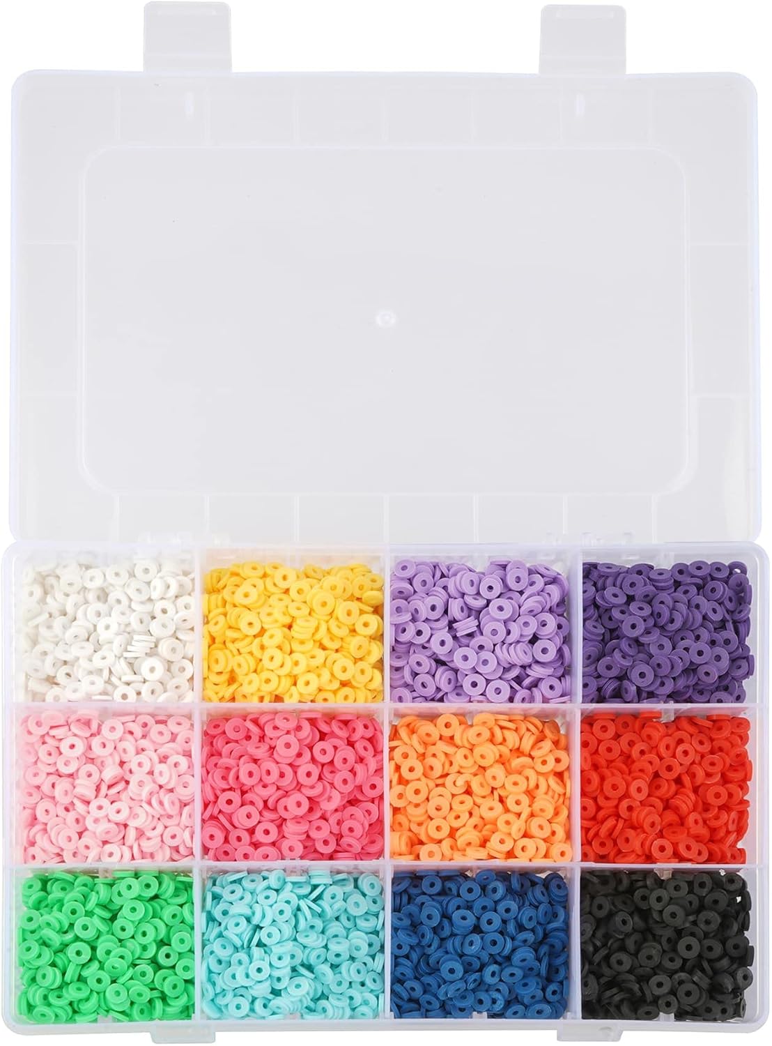 Bead Landing 6mm Clay Heishi Bead Mix – Assorted Color Polymer Clay Beads for DIY Bracelets, Necklaces, Keychains & Crafts, 6-Pack