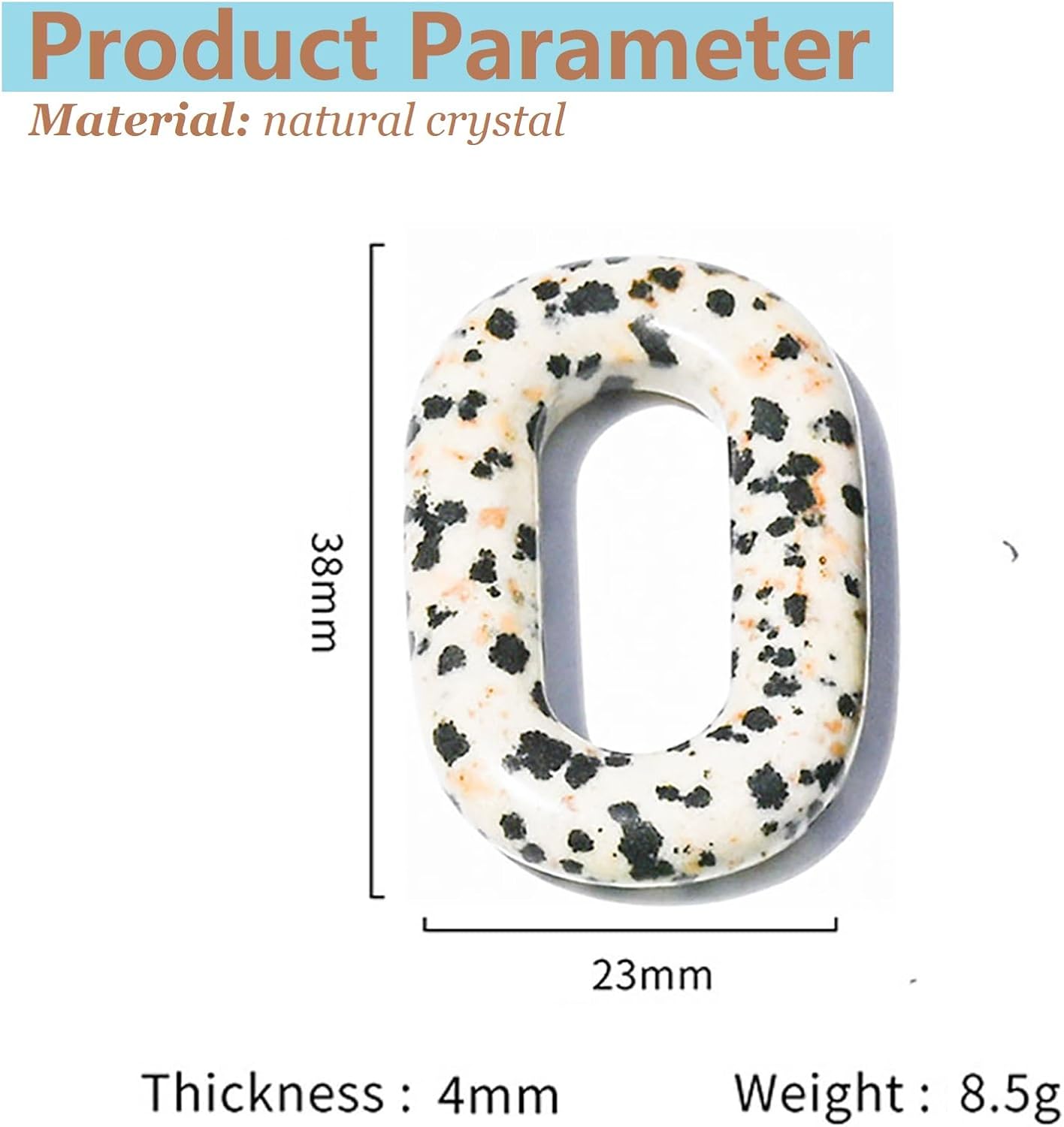 Crystal Beads O Shape Charms Natural Stone Beads Semi-precious Chakra Gems Jewelry Making Quartz Feng Shui Amulet Ornament Craft-Making DIY Spiritual Animal Love Wealth