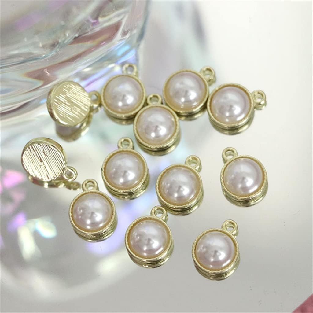 Small Alloy Half Round Bead Pendant Handmade DIY Jewelry Accessories Earrings Material Kit