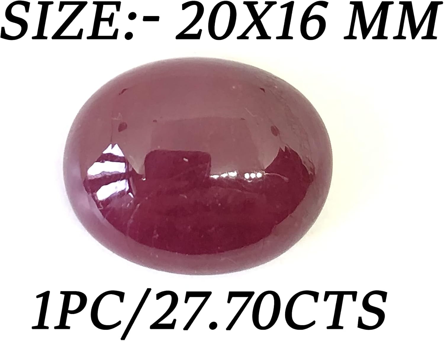 27.70 Ct Deep Red Ruby Oval Shape Cabochon Size 20x16 mm Unique Quality Valuable Loose Gemstone Best For Making Pendant, Ring Jewelry