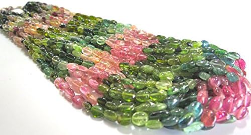 12 Line Multi TOURMALINE LONG BEADS Necklace 16 INCH 6 MM