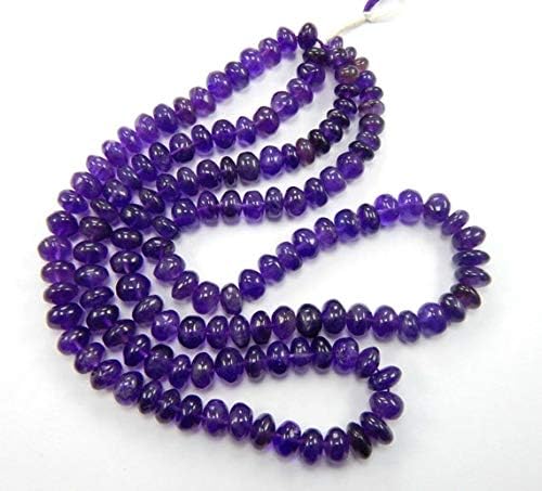 2 Strands Amethyst Plain Rondelles- Amethyst Smooth Rondelles 7-11mm 17.5 Inch Long Code-HIGH-47559