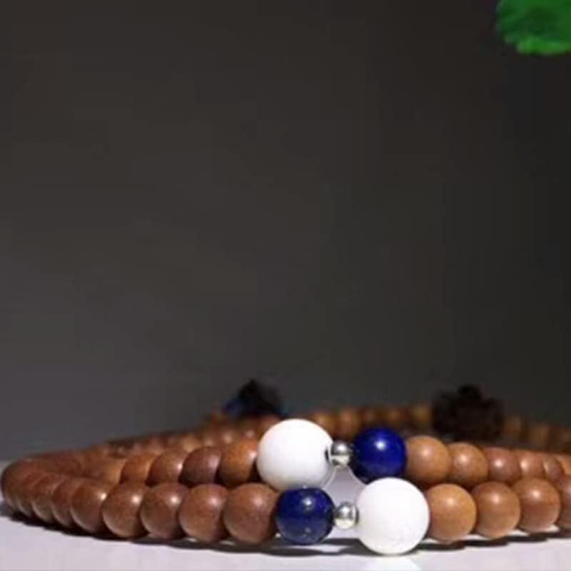 Mascot Wooden Crafts Wood Carving Art Wood Decoration Artwork 老山檀香手串中国结108颗 文玩手串念珠男女檀木佛珠手链(DIY不沉水8MM老山)