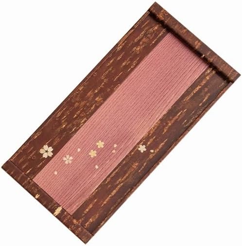 Cafeteria Tray Kakunodate Birch Cherry Bark Round Retro Stitching Retro Tea Table Dessert Plate Meal Tray Serving Trays(D)