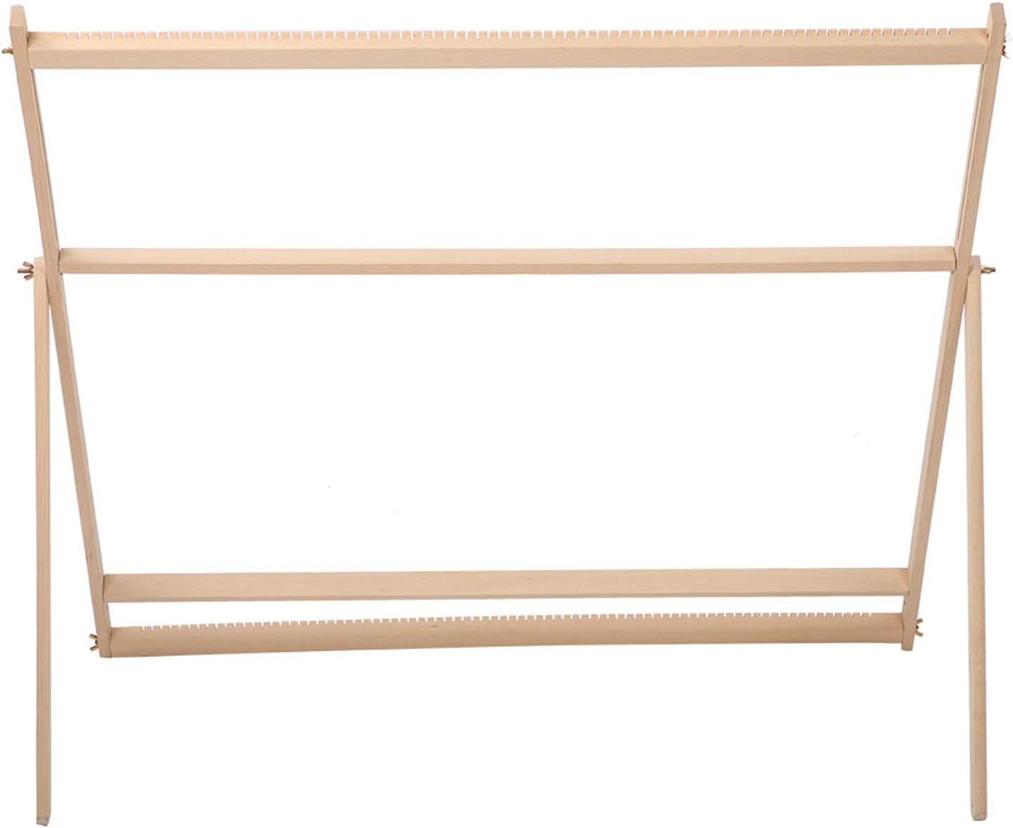 Naroote 89 X 88 X 3cm 60-85cm Weaving Height Knitting Machine Weaving DIY Wooden Hand Weaving Machine Adjustable Bracket Tapestry Wool Knitting Tool for Beginner Adults Weaving