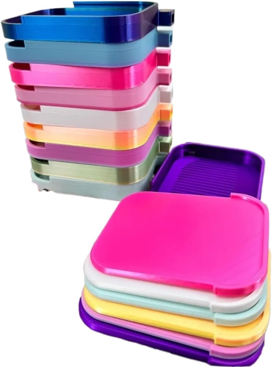 4/10pcs DIY Craft Large Diamond Painting Tray Capacity Embroidery Beads Sorting Storage Colourful Beading Plates(E,10pcs)