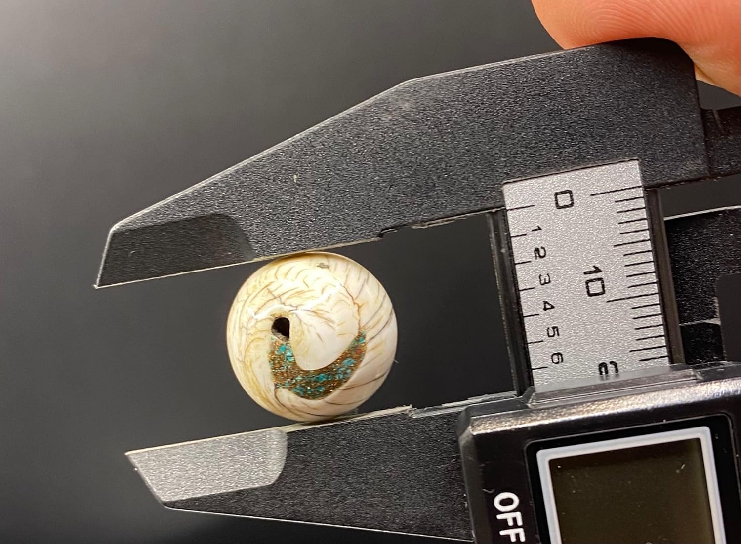 Handcrafted Nepalese Tibetan Natural Shell Pearl Bead 16x17mm – 6.88g Round Carved Bead for Jewelry Making, Craft Supplies, DIY Necklace & Bracelet Design,Loose Beads,Prayer Mala,Amulet (20)