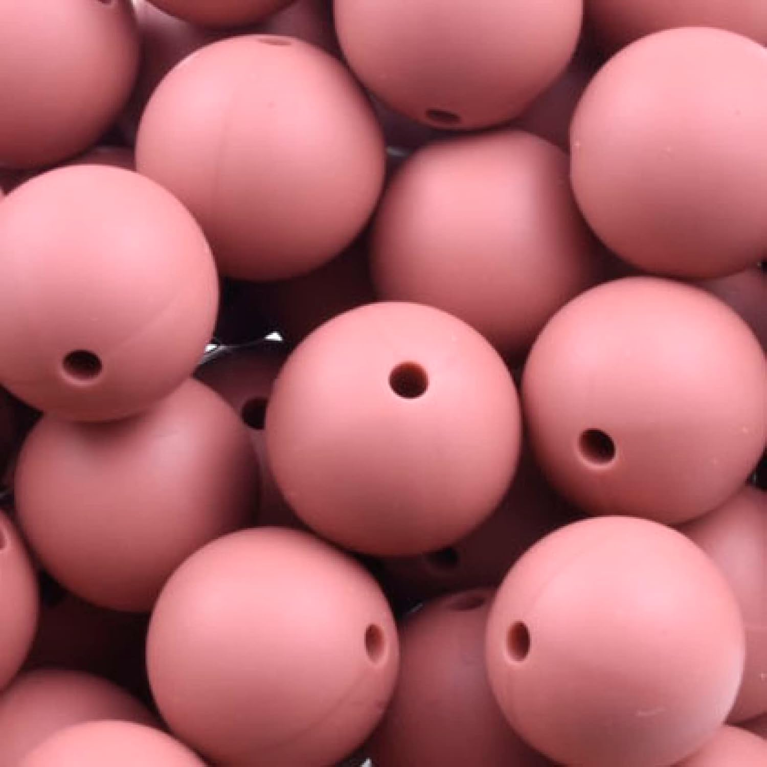 Silicone Beads Bulk Variety for Keychain Making 19mm 15mm Maroon Round Silicone Beads DIY Necklace Bracelet Beads Set for Crafts Bracelet Jewelry 10 Pieces (Round Dia 9 mm)