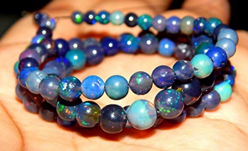 13 inch natural beads strand of 5x4mm smooth heishi larimar gemstone beads for DIY jewelry - necklace, bracelet, earring, ring.