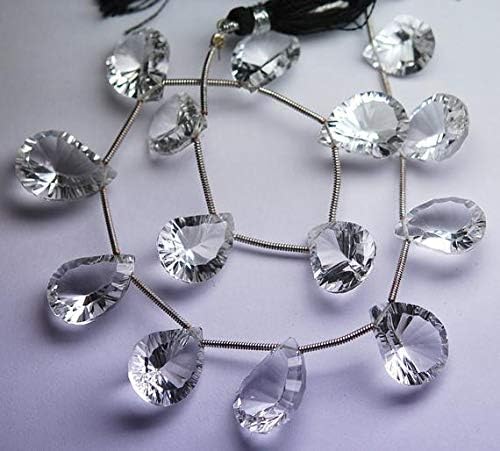 9 Inch,Superb- Finest Quality,Crystal Concave Cut Pear Shaped Briolettes,13-15mm Code-HIGH-53961