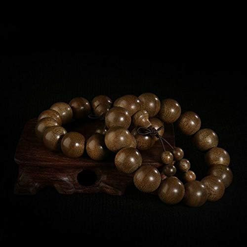 GLW Tarakan Genuine Natural Wild Agarwood Aloewood 15mm Malas Prayer Beads #4936