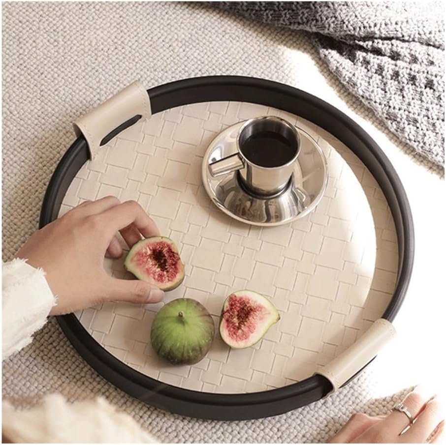 Tray Aromatherapy Rotatable Tray Room Jewelry Storage Photography Prop Display Key and Miscellaneous Serving Trays(Black)