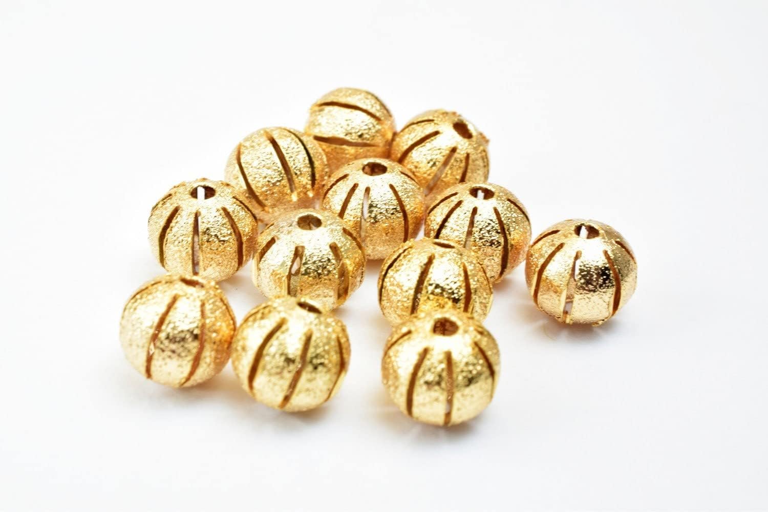 Beaded Jewelry 8mm /7x9mm Gold Filled EP Beads Diamond Cut Round Ball/Roundel Bead GF3333/GF3340 Gold Filled 18K