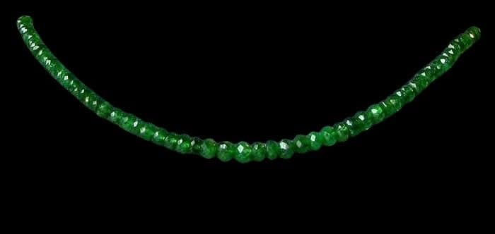 Radiant Green Tsavorite Garnet Faceted Bead Strand 6081 for Jewelry Making