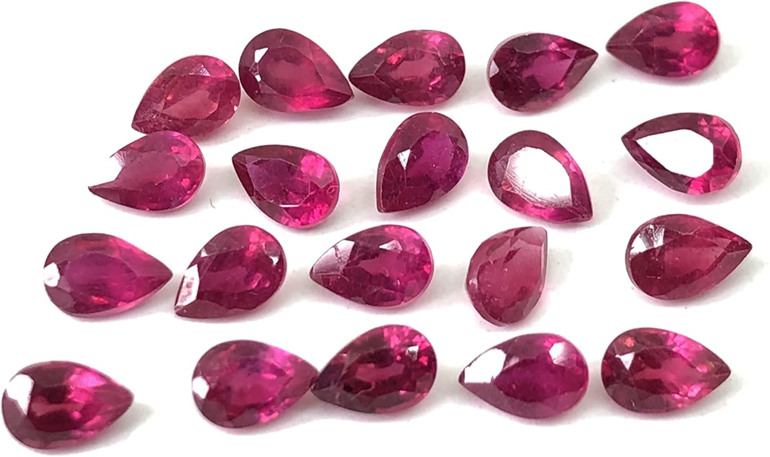 Luster Ruby Pear Shape Cut Faceted Loose Gemstone Size 4x3 mm, 5x3 mm, 5x4 mm, 6x4 mm, 7x5 mm, 8x6 mm, 9x7 mm, 10x8 mm, 11x9 mm & 12x10 mm All Matching Ruby At Wholesale Price- Best Selling item of shop, Price For 1 Piece