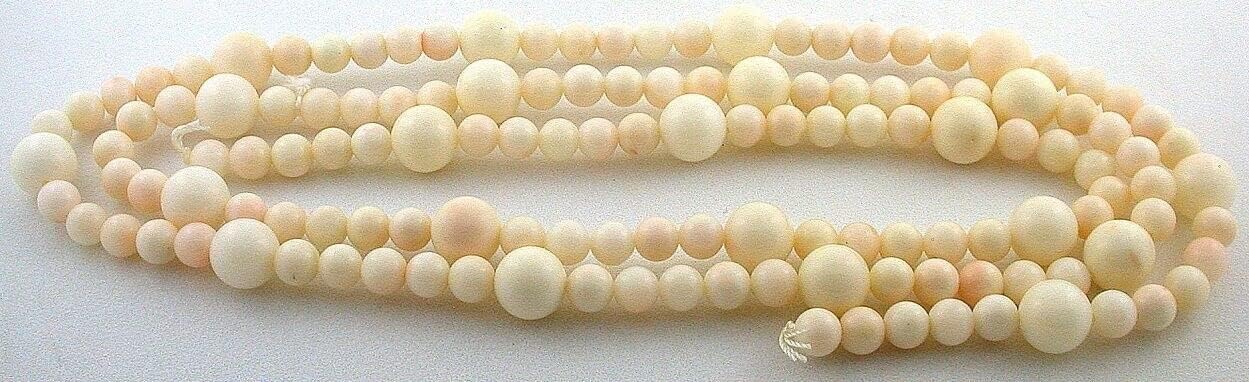 8.5mm 5.5mm Round Genuine Italian Angel Skin Coral 30