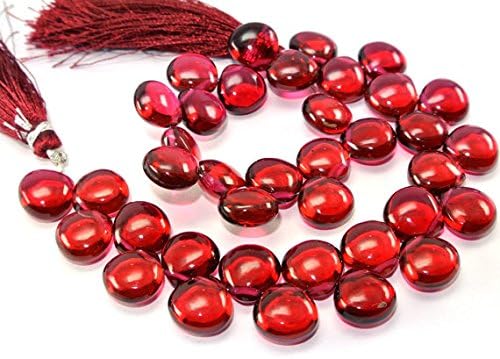 13 inch natural beads strand of 10x10mm smooth heart cranberry red quartz gemstone briolletes beads for DIY jewelry - necklace, bracelet, earring, ring.