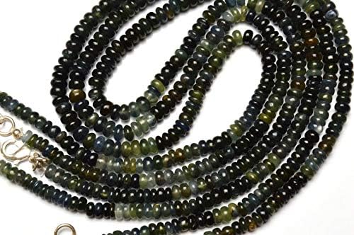 Natural Gemstone Australian Multi Sapphire 4 to 5MM Smooth Rondelle Beads 16.5