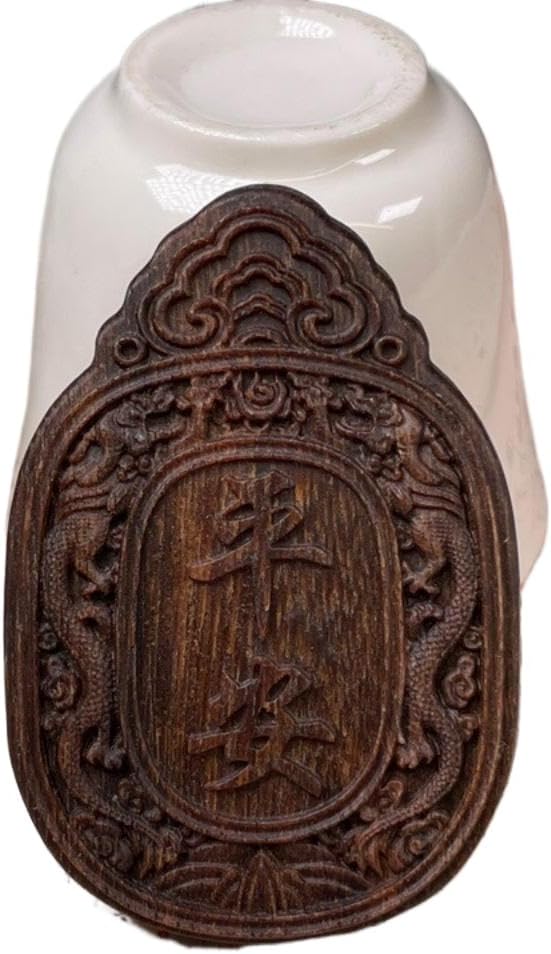 Vietnam Nha Trang White Agarwood Resin Beads with Soft Silk Cord Peace and Safety Amulet Car Pendant