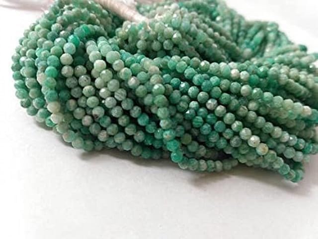 3-3.5mm Micro Amazonite Shaded Faceted Rondelle Beads 13 Inch lot of 5 Strands Chik-STRD- 92535