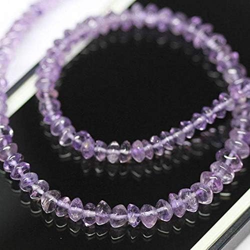 Brazil Pink Amethyst Smooth Rondelle Gemstone Loose Craft Beads Strand 12 Inch Long 4mm 6mm Code-HIGH-1829