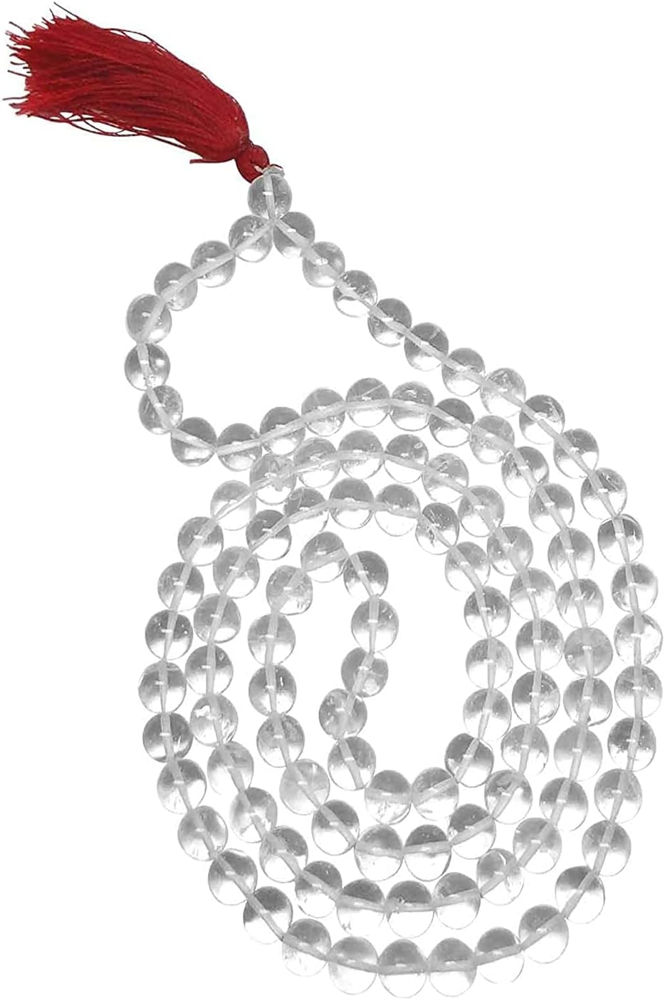 SJ Shree Jewellers Original 8 MM Sphatik Jaap Mala for Pooja and Astrology Certified (108+1 Beads)