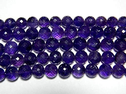 African Amethyst Round Beads - Faceted Rondelles - 11mm - 10 Inches Full Strand Code-HIGH-49924