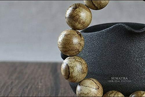 GLW Sumatra Genuine Natural Wild Agarwood Aloewood MALA Prayer Beads 14mm #4678