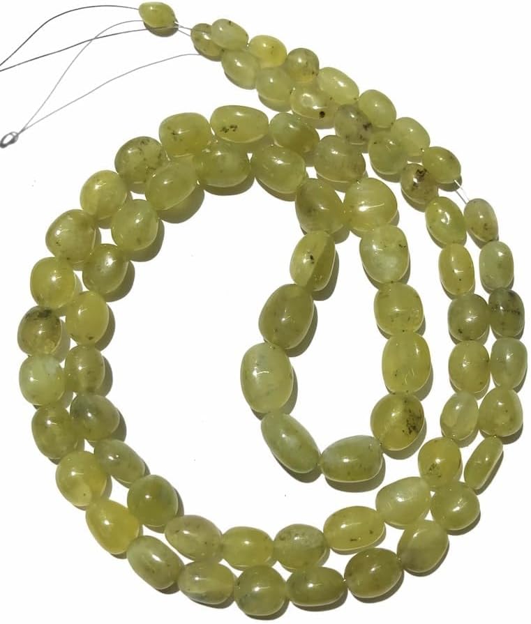 Natural Yellow Wonder Sapphire Nuggets Smooth Beads 6-10 MM 28 inch Long String Jewelry Making Gemstone Beads for Necklace Bracelet