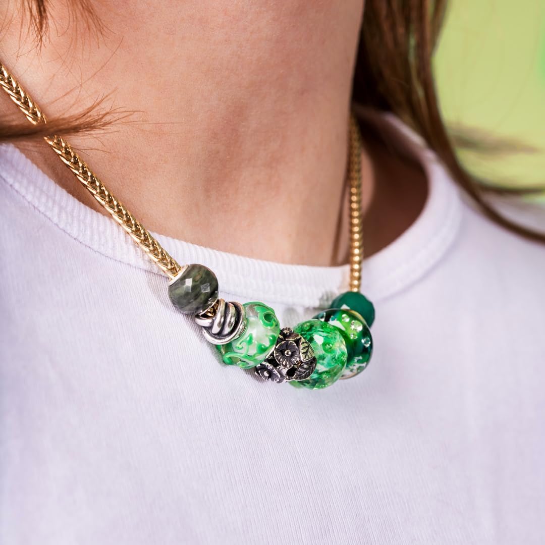 TROLLBEADS Round Green Calcite Facet Bead